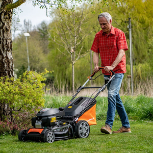 <span class=keywords><strong>Tondeuse</strong></span> à gazon autopropulsée Yard Force 167cc Pont en acier de 51cm(20 ") et coupe à 7 niveaux-Paillage à sac hybride 65L/décharge latérale - Product Image 6