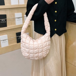 Cloud Patterned Heart Shaped Saddle Bag Large Capacity Lightweight Zipper Closure Women's Everyday Commuter Bag Pink - Product Image 1