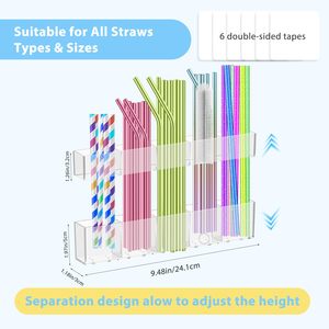 Supporto in paglia acrilica <span class=keywords><strong>trasparente</strong></span> per <span class=keywords><strong>porta</strong></span> dell'armadio-grande organizzatore di paglia con nastro adesivo resistente per il bancone della <span class=keywords><strong>cucina</strong></span> - Product Image 5