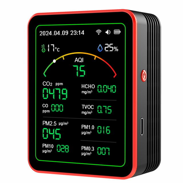 New WiFi Tuya 15 In1Air Quality Monitorambient Air Co Meter Detector Pm2.5 Carbon Dioxide Pollution Gas Detector for Indoor Co2