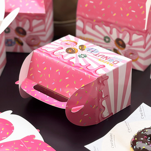 Tùy chỉnh in logo sinh thái bánh nướng cửa hàng thực phẩm lớp bánh bánh mì Pastry Macarons Cookie bao bì gấp các tông Mochi Donut hộp - Product Image 6