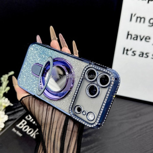 <span class=keywords><strong>Coque</strong></span> de téléphone antichoc <span class=keywords><strong>avec</strong></span> support rotatif miroir scintillant pour les nouveaux <span class=keywords><strong>iPhone</strong></span> 18, 17, 16, 15, 14, <span class=keywords><strong>13</strong></span> Pro Max et protection d'objectif - Product Image 4