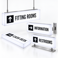 Boîte à lumière néon publicitaire en acrylique sur mesure, cube LED éclairé sur quatre côtés, signalétique lumineuse pour magasins, boîte à lumière LED ultra-mince
