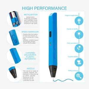 공장 저렴한 가격 3d 인쇄 펜 3 색 필라멘트 직접 드로잉 프린터 3D 펜 선물