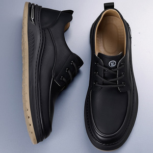 รองเท้าหนังผู้ชายสไตล์ลำลองแบบผูกเชือก ส้นเตี้ย พื้นยางนุ่ม ใส่ทำงานหรือพักผ่อนได้ - Product Image 3