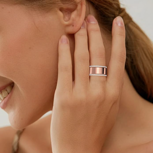 Anelli Impilabili <span class=keywords><strong>Oura</strong></span> per Donne, Anelli in Acciaio Inossidabile con Zirconia Cubica, Gioielli alla Moda per Banchetti, Matrimoni e Feste - Product Image 1