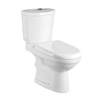 Inodoro Sanitaire pas cher économique Suite Twyford Wc Salle de bain Céramique Piédestal Lavabo Évier et Siphonique Ensemble de Toilette Deux Pièces