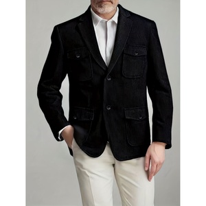 เสื้อเบลเซอร์คอร์ดูรอยแบบกระดุมแถวเดียวสำหรับผู้ชาย สไตล์ลำลองแนวสตรีทแวร์ สีสันตามสั่ง ป้องกันไฟฟ้าสถิตย์ ป้องกันรอยยับ ขายส่ง - Product Image 1