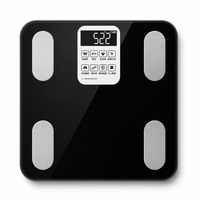 Balance numérique en verre trempé de haute précision avec grand écran LCD pour le suivi du poids et le fitness à domicile (vente en gros)