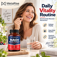 Capsules de NAD+, Resvératrol et CoQ10 à Marque Blanche OEM – Complément Nutritionnel pour la Santé Cellulaire et le Vieillissement Sain – 90 Gélules