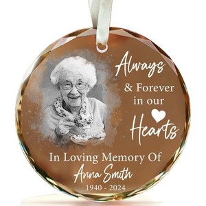 ของขวัญคริสตัลคลาสสิกสำหรับวันแม่  ตกแต่งด้วยภาพถ่ายและข้อความที่พิมพ์ได้ตามสั่ง  จี้คริสต์มาส  งานสั่งทำพิเศษแบบชิ้นเดียว - Product Image 5