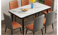 Ensemble de salle à manger à usage spécifique et mobilier de maison à usage général Ensemble de table à manger avec plateau en marbre Table à manger