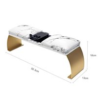 Repose-bras professionnel antidérapant de luxe en acier inoxydable doré avec coussin en cuir PU pour salon de manucure et usage domestique