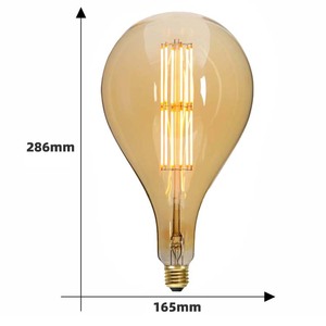 Bóng Đèn <span class=keywords><strong>LED</strong></span> Có Thể Điều Chỉnh Độ Sáng Màu Hổ Phách Edison A165 120V 220V Ngoại Cỡ Phong Cách Cổ Điển Theo Yêu Cầu - Product Image 2