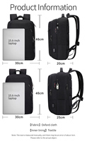 Sac à dos professionnel pour ordinateur portable, grand format, durable, avec logo personnalisé, fermeture éclair, imperméable et port USB, pour hommes, collège, école, voyage, en nylon