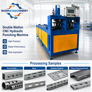 Machine <span class=keywords><strong>de</strong></span> poinçonnage automatique CNC à double station pour tubes métalliques (fer, aluminium, acier) ronds et carrés - Product Image 5