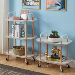 Chariot utilitaire à roulettes multi-niveaux, étagère de rangement, présentoir, organisateur de chambre, panier à légumes - Product Image 6