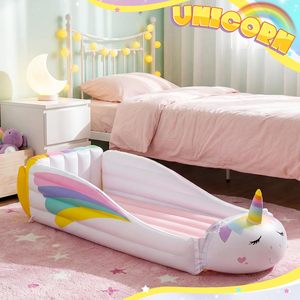 Cama Inflable de Viaje con Forma de Unicornio para Niños Pequeños, para Acampar, Casa, Hotel - Product Image 5