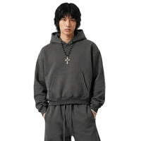 Sweat-shirt à capuche vierge OEM en gros, épais, à épaules tombantes, style athleisure pour hommes, avec logo personnalisé TKAN8170