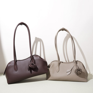 High End Factory Price Real Leather Baguette Bag for USA <strong>UK</strong> Market Elegant Women Shoulder Handbag - Product Image 1