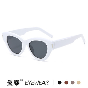 แว่นตา แว่นกันแดดทรงแคทอาย UV400 กรอบพีซี ผู้หญิง น้ำหนักเบา แฟชั่น - Product Image 2