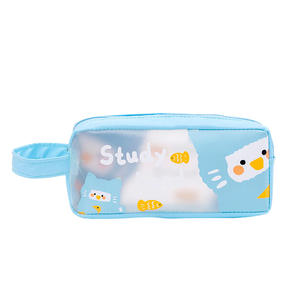 Étui à crayons portable en PVC imperméable avec motif animal mignon pour enfants – Trousse de rangement scolaire - Product Image 1