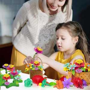 Jouets de construction Jardin de fleurs pour bébés, jouet STEM pour filles, jeu d'empilage pour enfants, ensemble de jeu de simulation de jardinage pour tout-petits - Product Image 4