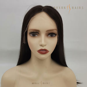 26 "Rubio Europeo Virgen Cabello Encaje Top Pelucas Judías Kosher Sheitel Peluca, Marrón Oscuro Doble Dibujado, Proveedor de Fábrica - Product Image 2