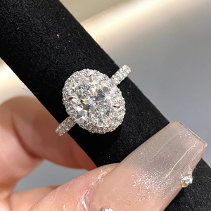 Bague de fiançailles Xinfly Luxury Pt950 en platine avec diamant ovale de 1 carat certifié IGI, cultivé en laboratoire, pour elle - Product Image 5