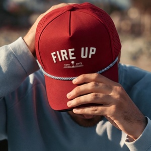 Casquette de <span class=keywords><strong>golf</strong></span> BSCI personnalisée perforée au laser, 5 panneaux, imperméable, avec cordon, casquette de baseball sportive, casquette snapback légère de qualité supérieure - Product Image 5
