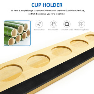 Tre bia Sampler Khay 8 khe cắm bắn rượu vang khay thủy tinh lưu trữ đứng chủ Whiskey bắn kính chủ khay với bảng đen - Product Image 6