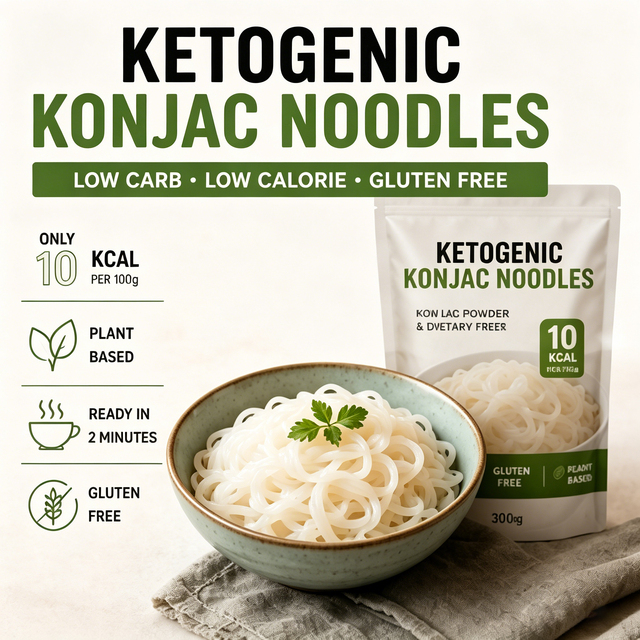 OEM Private Label Fresh Food Grade Keto Konjac Noodles Zero Net Carb Gluten Free Low Calorie 150g Instant Healthy 12 Months