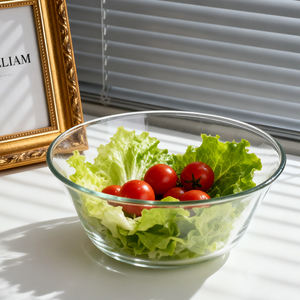 Ciotola per Insalata in Vetro per Uso Domestico, Ciotole Trasparenti per Insalata da Cucina, Ciotola per Mescolare in Vetro in Vendita - Product Image 1