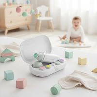 Outil de manucure pour bébé, sûr, doux et silencieux, lime à ongles électrique pour bébé avec lumière LED, utilisation nocturne