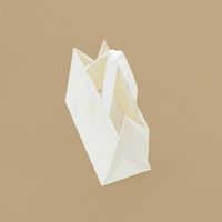 Sac de shopping en papier de luxe, logo personnalisé en feuille d'or, ruban en satin blanc, sac cadeau en papier, bijoux, vêtements, cosmétiques