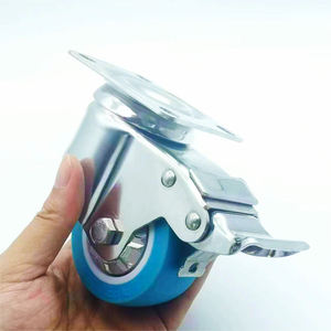 3 "4" 5 "Edelstahl-Lenk rollen Wagenräder Mittelschwere Industrie rolle PU-Rolle - Product Image 5