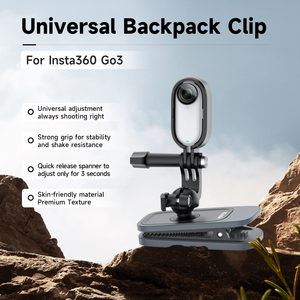 Accesorio para Cámara de Acción Telesin para Insta360 GO3, Soporte de Cabezal Giratorio de 360 Grados, Liberación Rápida, Máx. 250g, Universal para Mochila - Product Image 2