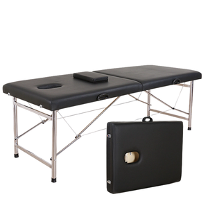 Table de massage <span class=keywords><strong>spa</strong></span> multifonctionnelle pliable en cuir synthétique moderne de haute qualité, capacité de charge 300 kg, confortable pour les soins du visage - Product Image 2