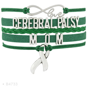 Parálisis Cerebral abuela tía Nana Be Brave Cure Guerrero luchador sobreviviente mamá esperanza fe amor cinta verde conciencia pulsera - Product Image 3