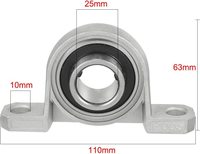Roulements à billes sphériques extérieurs en alliage de zinc MTZC, série KP, pièces d'imprimante 3D, roulements à palier KP08 KP001 KP002 KP003 KP004 KP005