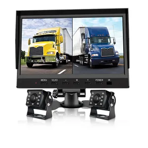 7 Inch Ahd 2ch/4ch Voertuig Bedraad Back-Up Camerasysteem Met Split Screen Bewaking Video Dvr Auto Recorder