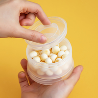 Récipient alimentaire en plastique portable avec compartiment Nouveau Design Rectangle Lait en poudre Peut Snack Boîte de rangement pour la cuisine et les voyages