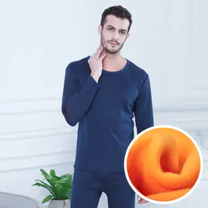 All'ingrosso inverno termico lungo Johns per le donne e gli uomini giallo buon colore Fixatio peluche e addensare biancheria intima