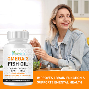 Gélules d'huile de poisson Oméga 3 directement de l'usine, riches en graisses, contribuent à la santé cognitive et oculaire, favorisent la maintien d'une bonne santé générale. - Product Image 5