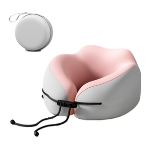 Oreiller de voyage en forme de U pour avion avec masque pour les yeux, rembourrage en mousse à mémoire de forme, oreiller pour la tête et le cou, doux et confortable - Product Image 1