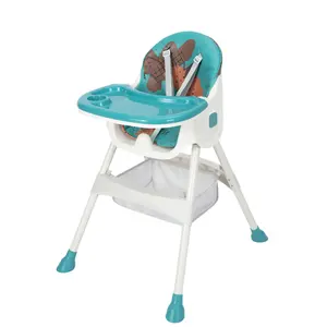 One hand Fold Baby Chair Foldable Seat Children High Chair for Kids