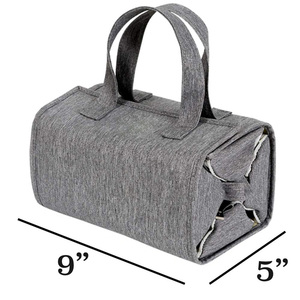 RPET Hanging Roll-up Makeup Bag Toiletry <strong>Kit</strong> <strong>Travel</strong> Organizer Make up Cosmetics Bag <strong>for</strong> <strong>Women</strong> - Product Image 2