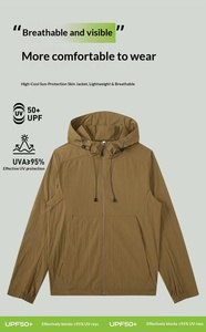 Ropa de Protección Solar Impermeable con Capucha de Seda de Hielo para Bebés y Niños Pequeños, Ligera, Personalizable con Logotipo, para Montañismo al Aire Libre - Product Image 3