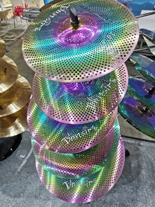 Platillos de Bajo Volumen Vansir Rainbow Colorful Alloy para Práctica, Juego de 4 Piezas, 14\" 16\", Calidad Profesional de Alto Grado - Product Image 5