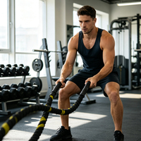Cuerda de Batalla de Terileno OEM con Anclaje, Fabricante de Equipos de Fitness Comerciales